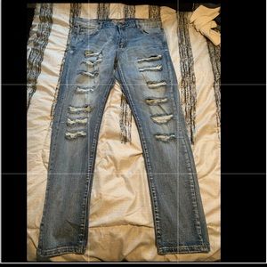 Men slim fit crisp denim jeans never worn 36
